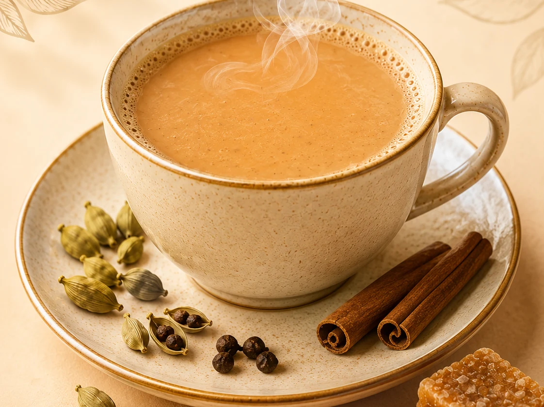 Premium hot tea beverage